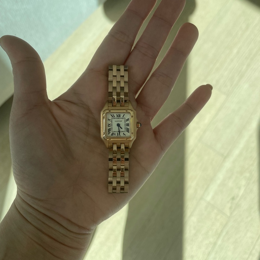 Rosegold Panthere watch with extra links